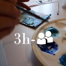 Charger l&#39;image dans la galerie, Palette de peintures de couleur bleue pour la fabrication d&#39;objets de déco en émaux.
