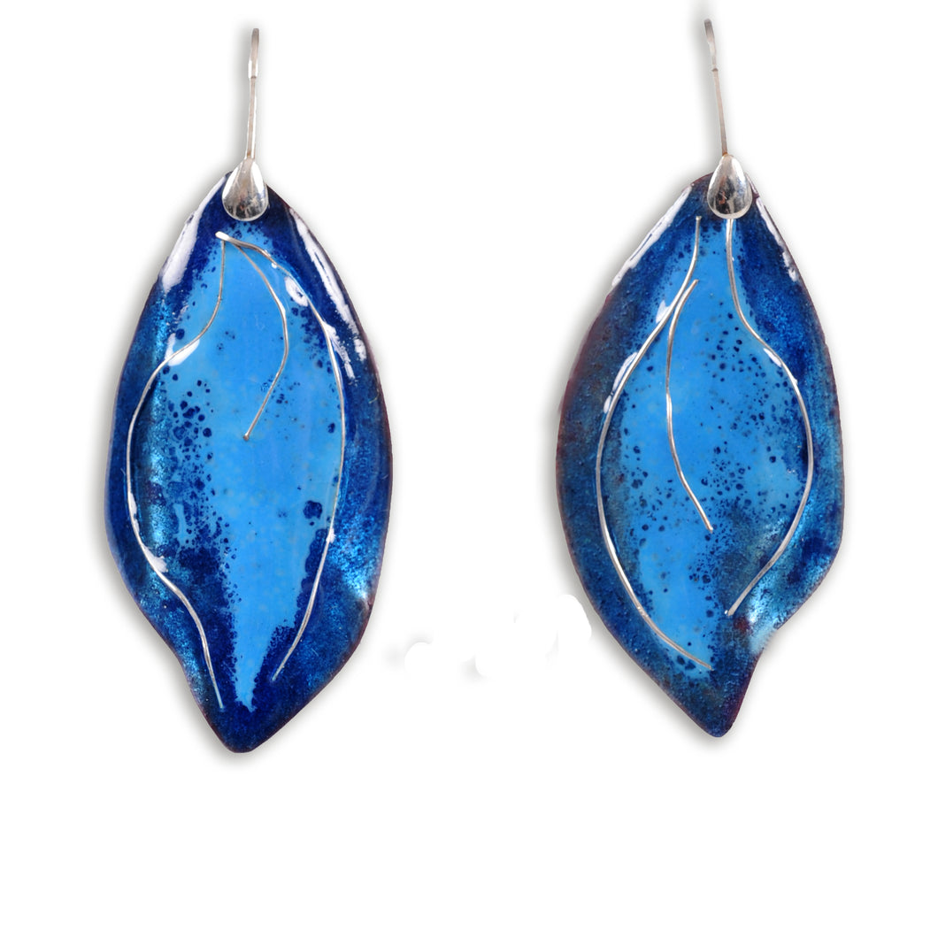 Bijoux Fleurs - Boucles d'Oreilles - Émaux de joaillerie - Apprêts en Agent 925 - Duos de couleurs