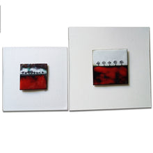 Load image into Gallery viewer, Présentation avec un encadrement des deux pièces uniques contemporaine, l&#39;allée et la grande allée de la collection petit et grande carte.
