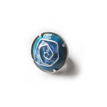 Charger l&#39;image dans la galerie, Bijoux Fleurs - Bagues réglables en argent 925 -Émaux de joaillerie - 2 tailles de cabochon - Duos de couleurs
