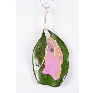 Bijoux Fleurs - Pendentifs avec tige et chaîne en argent 925 - Émaux de joaillerie - Duos de couleurs