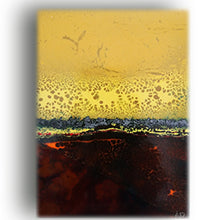 Load image into Gallery viewer, tableau contemporain composé d&#39;une plaque de cuivre émaillée avec des émaux d&#39;orfèvre
