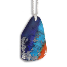 Load image into Gallery viewer, Pendentif BLEU LAGON ,OCÉAN &amp; SABLE- Collection Voyage Imaginaire - 2 tailles

